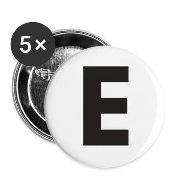 E - Buttons groß 56 mm (5er Pack) - Weiß - Vorne