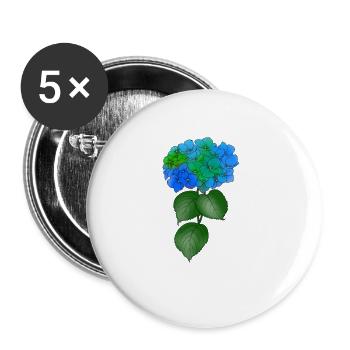hydrangea, plant, flower, colorful, spring, nature - Buttons large 2.2''/56 mm (5-pack) - white - Front