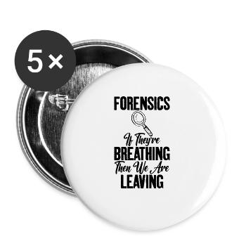 Wenn Sie Forensische Wissenschaftsgrafik Atmen - Buttons groß 56 mm (5er Pack) - Weiß - Vorne