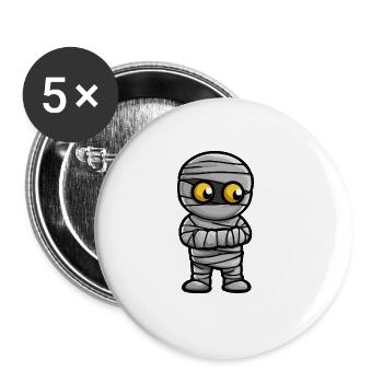 Mummy Halloween Cartoon - Buttons large 2.2''/56 mm (5-pack) - white - Front