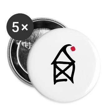 Maison de Nicolas - Lot de 5 grands badges (56 mm) - blanc - Devant