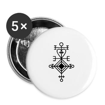 Love rune - Astarstafur - Buttons large 2.2''/56 mm (5-pack) - white - Front