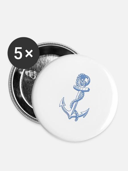 Anker - Buttons groß 56 mm (5er Pack) - Weiß