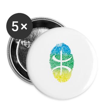 Z Imazighen fingerprint - Buttons large 2.2''/56 mm (5-pack) - white - Front