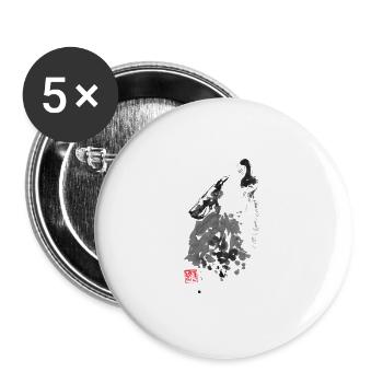 wolf - Buttons large 2.2''/56 mm (5-pack) - white - Front