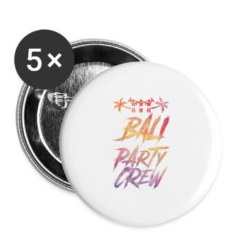Bali Party Crew Colorful - Buttons large 2.2''/56 mm (5-pack) - white - Front