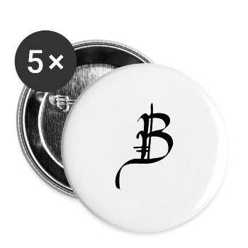 B - Buttons groß 56 mm (5er Pack) - Weiß - Vorne