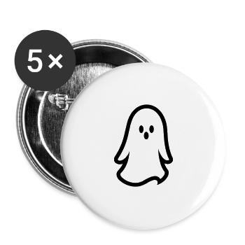 Geist - Buttons groß 56 mm (5er Pack) - Weiß - Vorne