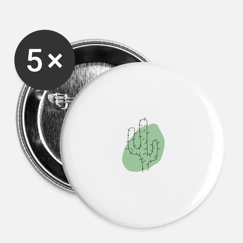 cactus - Buttons large 2.2''/56 mm (5-pack) - white
