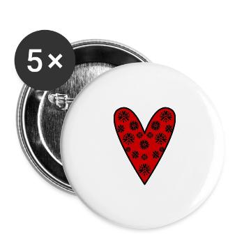 VALENTINE'S DAY. Bachelorette party. I LOVE YOU. I LOVE YOU. LOVE - Buttons large 2.2''/56 mm (5-pack) - white - Front