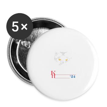 Childless Cat Ladies for Kamala - Harris - Buttons large 2.2''/56 mm (5-pack) - white - Front
