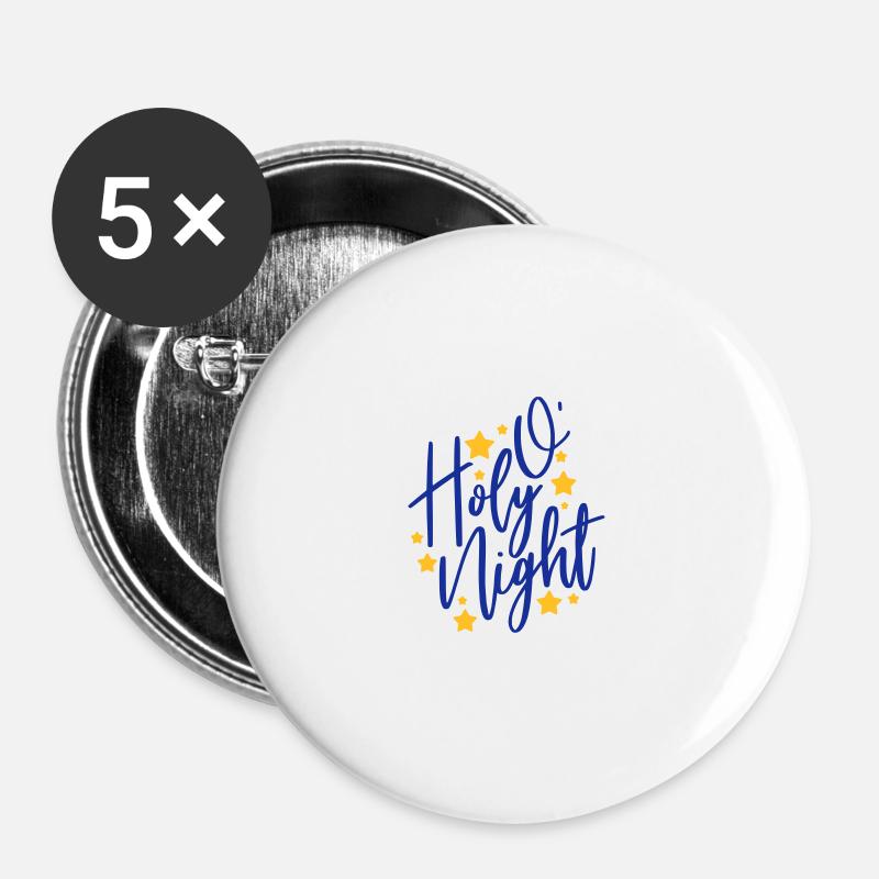 o holy night - Buttons large 2.2''/56 mm (5-pack) - white