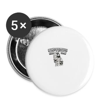 Disappointments All Of You Funny Jesus Facepalm - Buttons large 2.2''/56 mm (5-pack) - white - Front