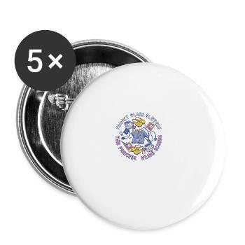 Forget The Glass Slippers This Princess Wears - Buttons groß 56 mm (5er Pack) - Weiß - Vorne