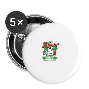 Straight Trippin' To Nigeria With My Tribe Family - Buttons large 2.2''/56 mm (5-pack) - white - Front