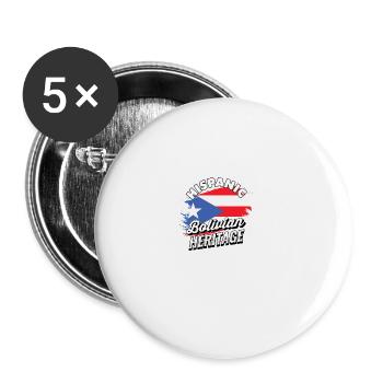 Hispanic Bolivian Heritage Pride Flag Celebration - Buttons large 2.2''/56 mm (5-pack) - white - Front