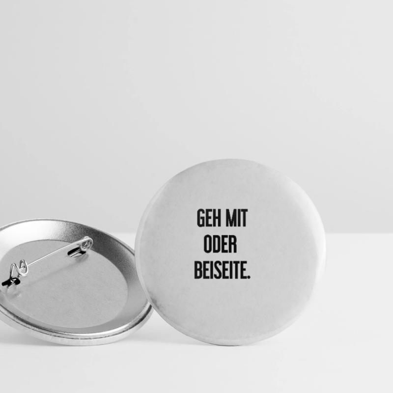 Geh mit oder beiseite Buttons groß 56 mm (5er Pack)