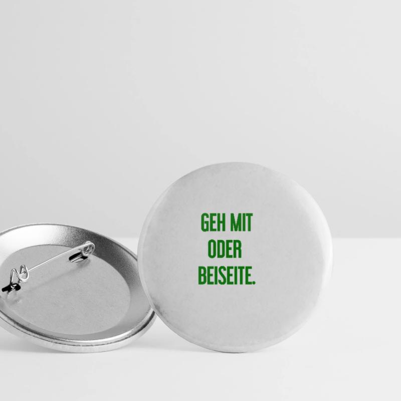 Geh mit oder beiseite Buttons groß 56 mm (5er Pack)