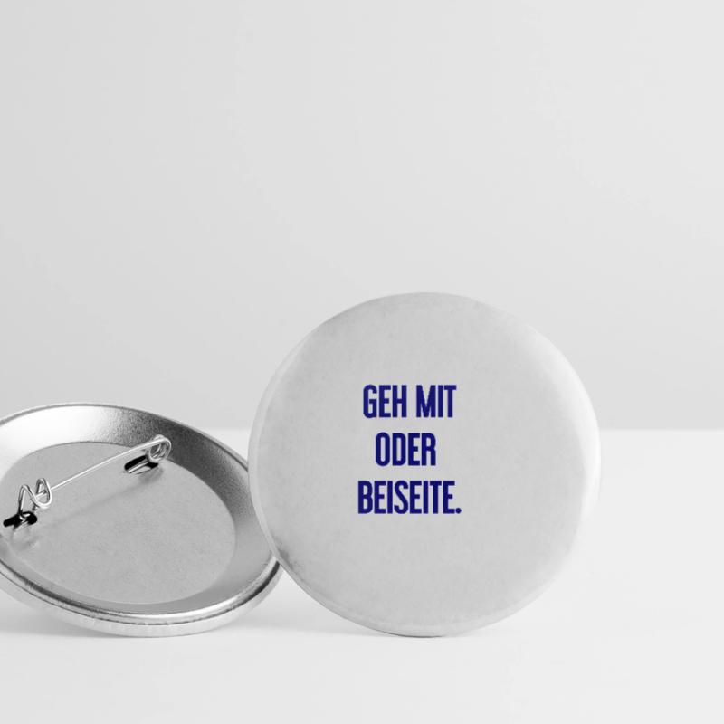 Geh mit oder beiseite Buttons groß 56 mm (5er Pack)