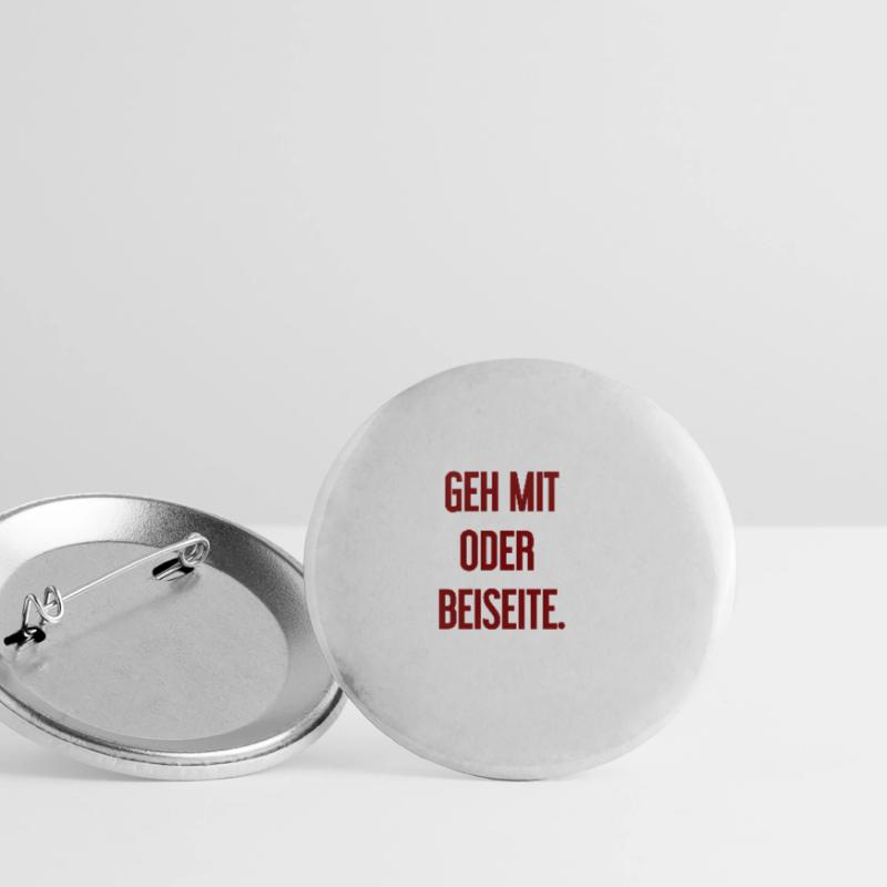 Geh mit oder beiseite Buttons groß 56 mm (5er Pack)