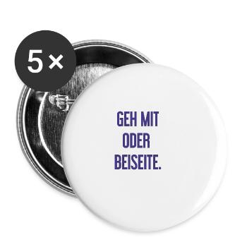 Walk with or aside - Buttons large 2.2''/56 mm (5-pack) - white - Front