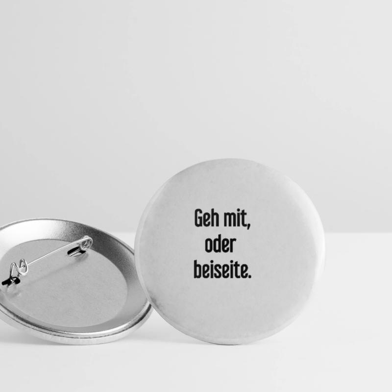 Geh mit oder beiseite Buttons groß 56 mm (5er Pack)