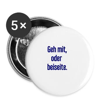 Walk with or aside - Buttons large 2.2''/56 mm (5-pack) - white - Front