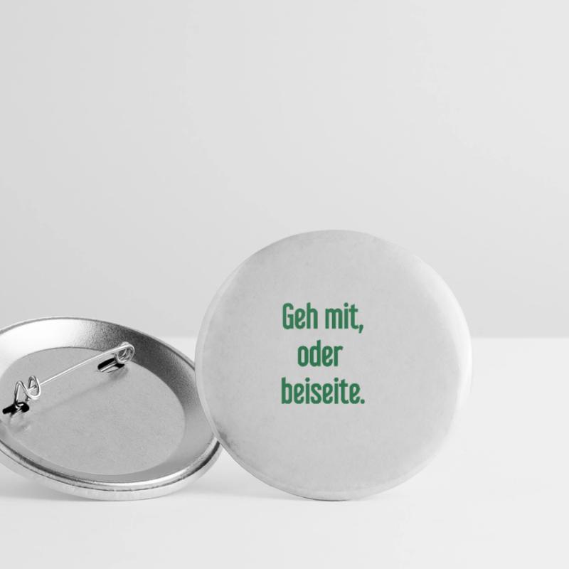 Geh mit oder beiseite Buttons groß 56 mm (5er Pack)