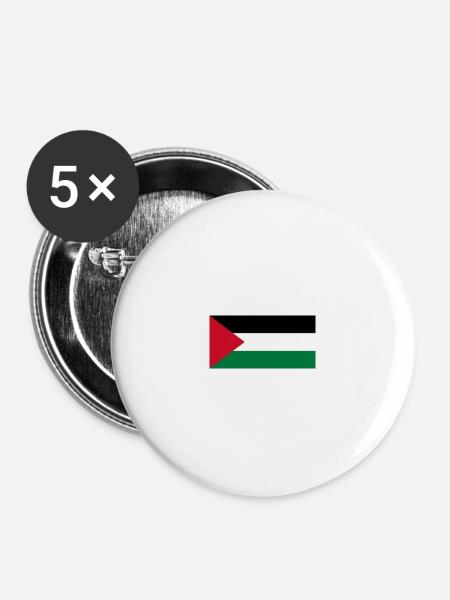 Palestine - Buttons large 2.2''/56 mm (5-pack) - white