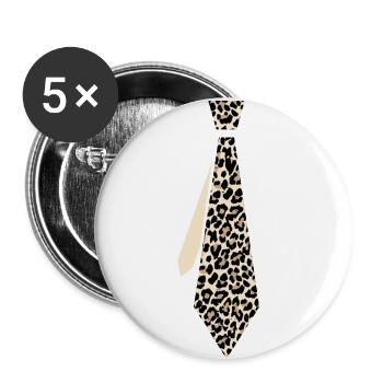 Tie Leopard - Buttons large 2.2''/56 mm (5-pack) - white - Front