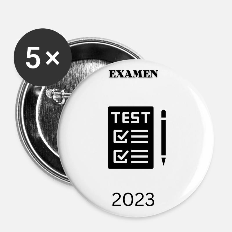 Exam Degree in Design - Buttons large 2.2''/56 mm (5-pack) - white