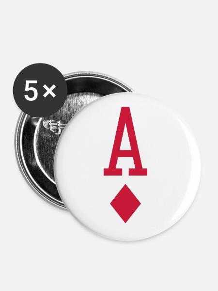 Ass Karo - Buttons groß 56 mm (5er Pack) - Weiß