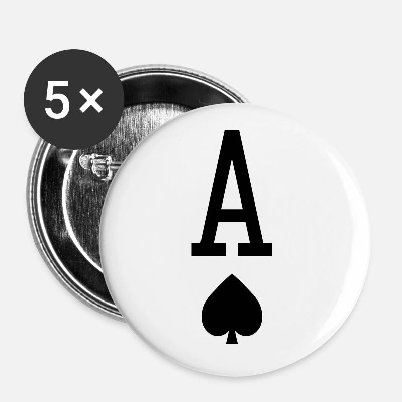 Ass Pik - Buttons groß 56 mm (5er Pack) - Weiß