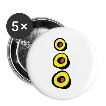tentakel_g - Buttons groß 56 mm (5er Pack) - Weiß - Vorne