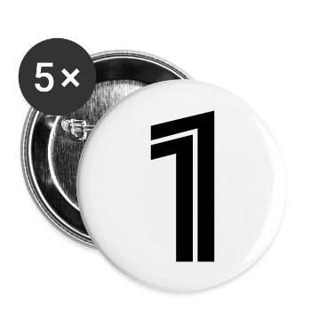 1 - Buttons groß 56 mm (5er Pack) - Weiß - Vorne