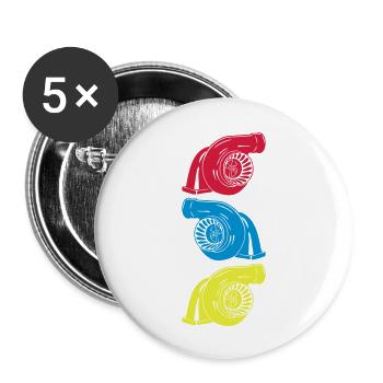 Turbo 3 er - Buttons large 2.2''/56 mm (5-pack) - white - Front