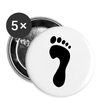 Fuß rechts - Buttons groß 56 mm (5er Pack) - Weiß - Vorne