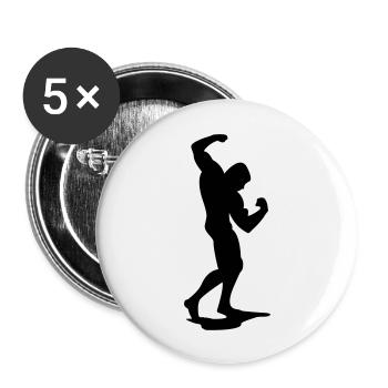 Pose - Buttons groß 56 mm (5er Pack) - Weiß - Vorne