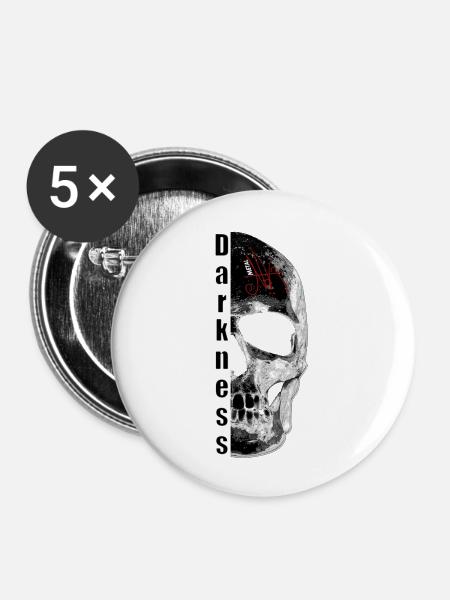 finsterniss - Buttons groß 56 mm (5er Pack) - Weiß