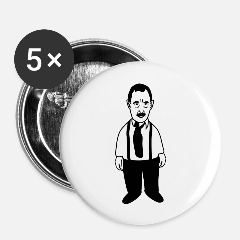 alfred - Buttons large 2.2''/56 mm (5-pack) - white