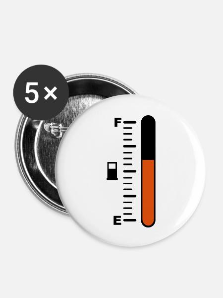tankanzeige - Buttons groß 56 mm (5er Pack) - Weiß