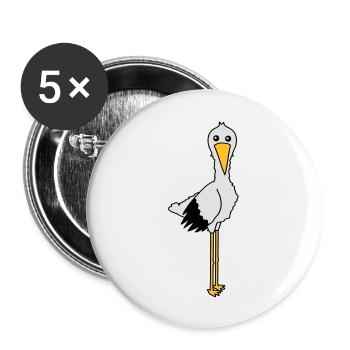stork - Buttons large 2.2''/56 mm (5-pack) - white - Front