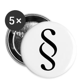 Berufesymbol Paragraf - Buttons groß 56 mm (5er Pack) - Weiß - Vorne