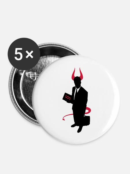 Devil's advocate - Buttons large 2.2''/56 mm (5-pack) - white