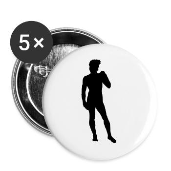 My new friend - Buttons large 2.2''/56 mm (5-pack) - white - Front