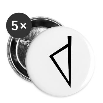 Korsika Stil - Buttons groß 56 mm (5er Pack) - Weiß - Vorne