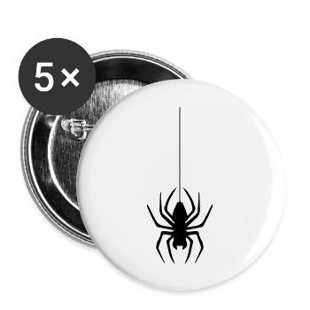 abseil thread spider web spider logo design disgust - Buttons large 2.2''/56 mm (5-pack) - white - Front