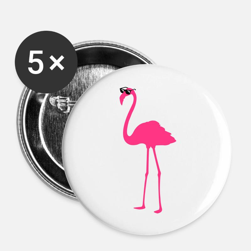 Flymingo - Fly Guy - Buttons large 2.2''/56 mm (5-pack) - white