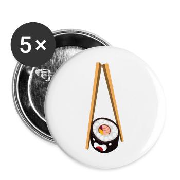 sushi - Buttons large 2.2''/56 mm (5-pack) - white - Front