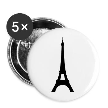 eiffelturm - Buttons groß 56 mm (5er Pack) - Weiß - Vorne
